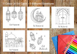 Colour in Eid cards - Mixed Set