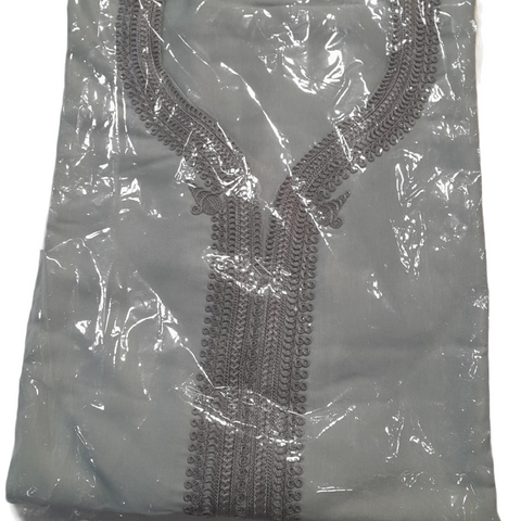 Moroccan Thin Half Sleeve Grey With Dark Grey