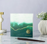 Eid Mubarak Gold Foiled Greeting Card in Green Ombré